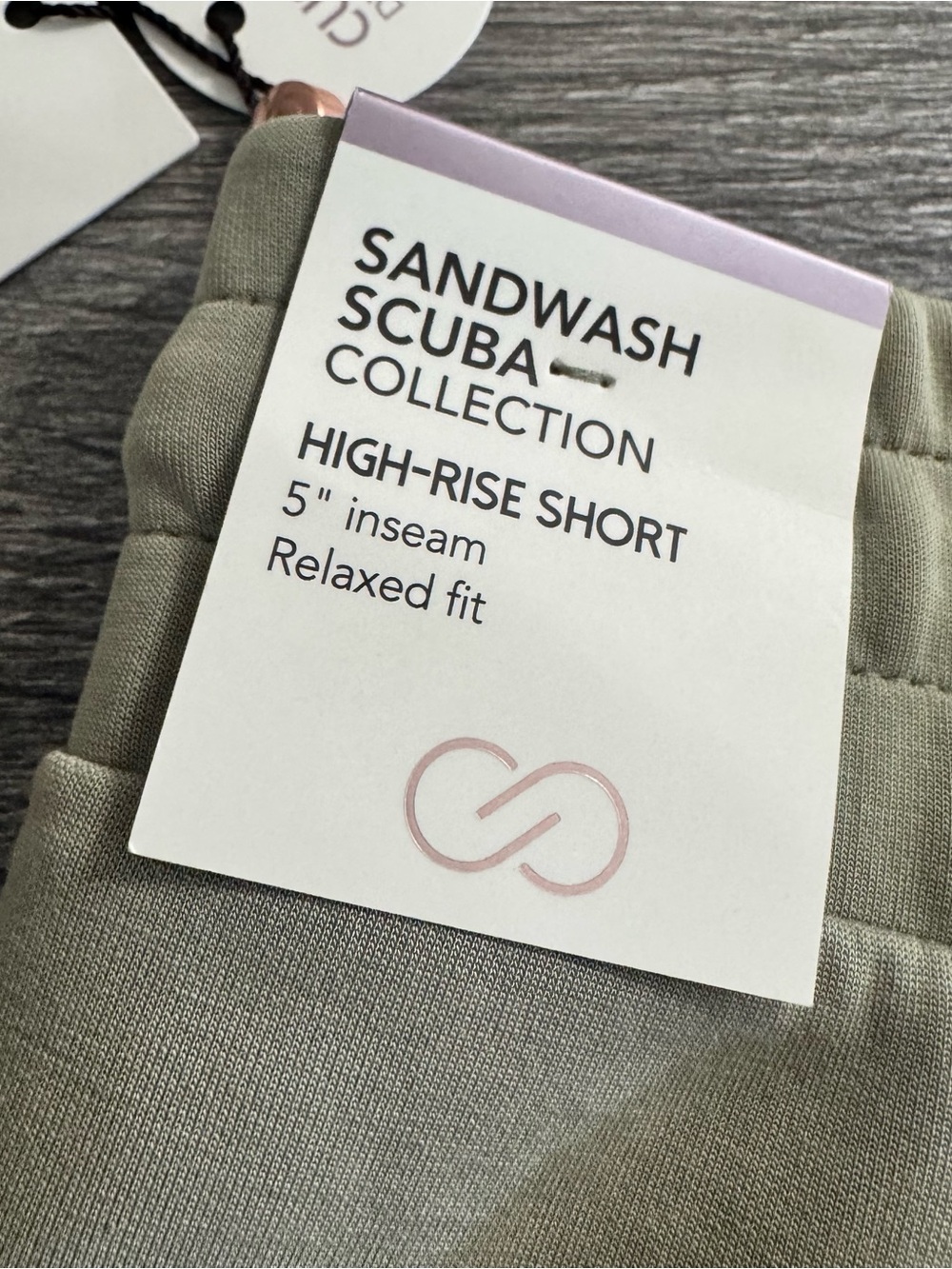 Calia Sandwash Scuba Women's Hi-Rise Cargo Shorts Size Medium Ground Fennel Soft - Picture 7 of 7